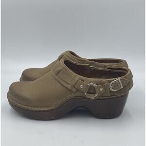 ARIAT ABBERLY WESTERN clog Mule Strap Harness Slip Ons Leather Sz 9 Cowgirl